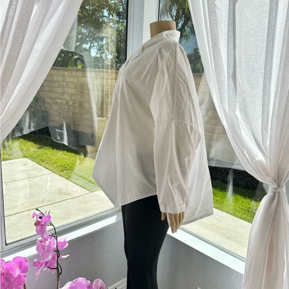 IVAN GRUNDAHL Asymmetrical White Blouse Long Sleeve Top Shirt Size M Medium 38 - Picture 4 of 10